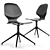 Contemporary Boconcept Florence Chair + Billund Table 3D model small image 3