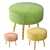 Round Heidi Pouf 3D model small image 1