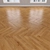 Caramel Oak Parquet: Herringbone, Linear, Chevron 3D model small image 3