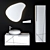 Sleek Bathroom Cabinet Set 3D model small image 4