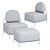 Elegant Pawai Arm Chair 3D model small image 5