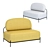 Modern Pawai Sofa: Stylish Comfort 3D model small image 1