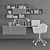 Sleek Office Set - 091 3D model small image 2