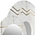 Stone Mirror Decor: Elegant Decorative Mirrors 3D model small image 3