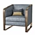 Elegant Yvette Accent Chair 3D model small image 1