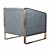 Elegant Yvette Accent Chair 3D model small image 3