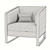Elegant Yvette Accent Chair 3D model small image 4