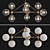 Modo Chandelier - 10 Globes 3D model small image 1