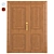 Elegant Entrance Door - 220cm x 170cm 3D model small image 1