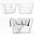 Sleek Modern Arm Chair: High-quality Design 3D model small image 5