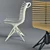 Elegant Skeleton Designer Chair 3D model small image 1