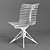 Elegant Skeleton Designer Chair 3D model small image 3