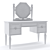 White and Copper Dressing Table (130cm Wide) 3D model small image 4