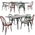 Elegant Thonet Vienna Seating Set 3D model small image 1