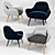 Luxe Lule Accent Armchair: Stylish and Comfortable 3D model small image 1