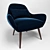 Luxe Lule Accent Armchair: Stylish and Comfortable 3D model small image 3