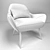 Luxe Lule Accent Armchair: Stylish and Comfortable 3D model small image 5