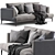 Luxurious Modern Alexis Sofa 3D model small image 2