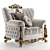 Italian Handcrafted Gold Accent Armchair - A.R. Arredamenti Excelsior 3D model small image 1