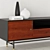 Modern Wood & Lacquer Media Console 3D model small image 2