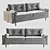 Elegant Gray Sofa, Perfectly Sized 3D model small image 1