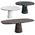 Modern Red and Green Marble Dining Table | Meridiani OWEN 210/140 3D model small image 1