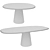 Modern Red and Green Marble Dining Table | Meridiani OWEN 210/140 3D model small image 2