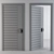 Sleek Wood & Black Door 3D model small image 3