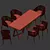 Elegant 4union Dining Set 3D model small image 2