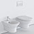 TONO Wall-Hung WC: Sleek Ceramic Bathroom Fixture 3D model small image 5