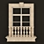 Elegant Facade Decor Molding 3D model small image 1