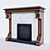 Elegant Fire Hearth: W-1760, D-650, H-1460 3D model small image 1