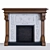 Elegant Fire Hearth: W-1760, D-650, H-1460 3D model small image 2