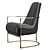 Luxurious Ocadia Velvet Armchair 3D model small image 1