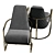 Luxurious Ocadia Velvet Armchair 3D model small image 3