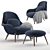 Danish Elegance: Fredericia Swoon Lounge 3D model small image 1
