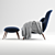 Danish Elegance: Fredericia Swoon Lounge 3D model small image 3