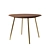 Golden Leg Round Wooden Table 3D model small image 1