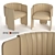 Elegant Luigi Massoni Armchair 3D model small image 5