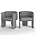 Elegant Luigi Massoni Armchair 3D model small image 6