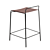 Sleek Leather Counter Stool 3D model small image 3