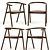 Elegant Tanaka Dining Chair 3D model small image 2