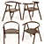 Elegant Tanaka Dining Chair 3D model small image 3