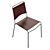 Elegant Trace Leather Chair 3D model small image 2