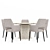 Modern Dining Table Set 3D model small image 1