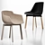 Sleek Flow Leather Chair 3D model small image 4