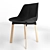 Sleek Flow Leather Chair 3D model small image 6