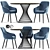 Rochelle Elegant Dining Set 3D model small image 1