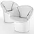 Elegant Mimosa Armchair: Modern Design 3D model small image 3