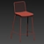 Flood Modern Bar Stool Set 3D model small image 4